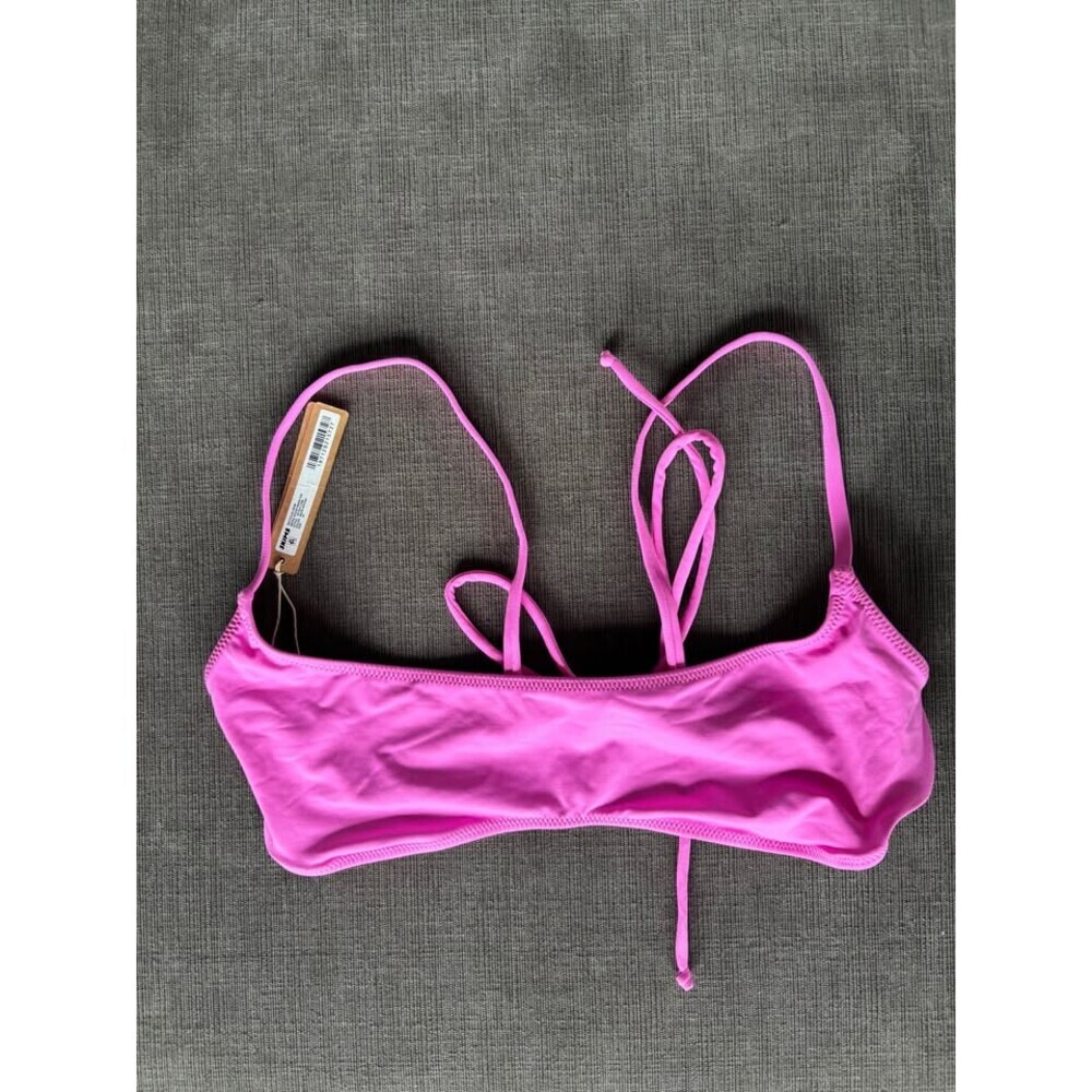 NWT SKIMS Swim Micro Scoop Bikini Top - Neon Orchid Pink - Size 2x